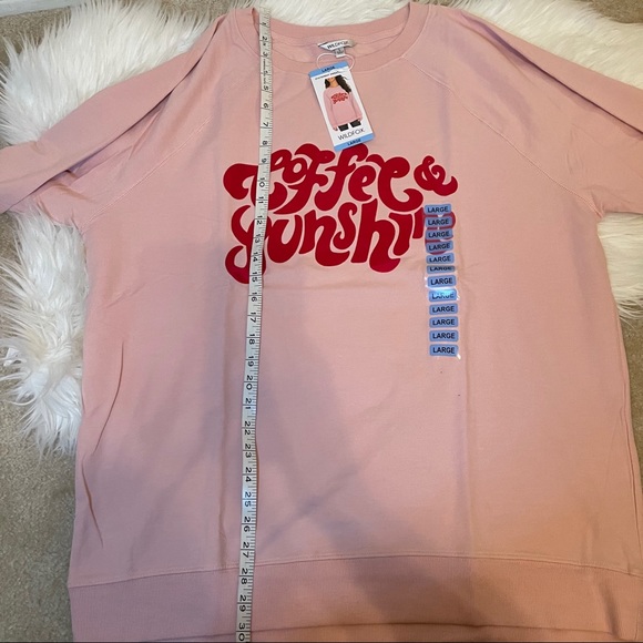 NWT Wildfox Pink Red Coffee & Sunshine Sweatshirt - Picture 10 of 11